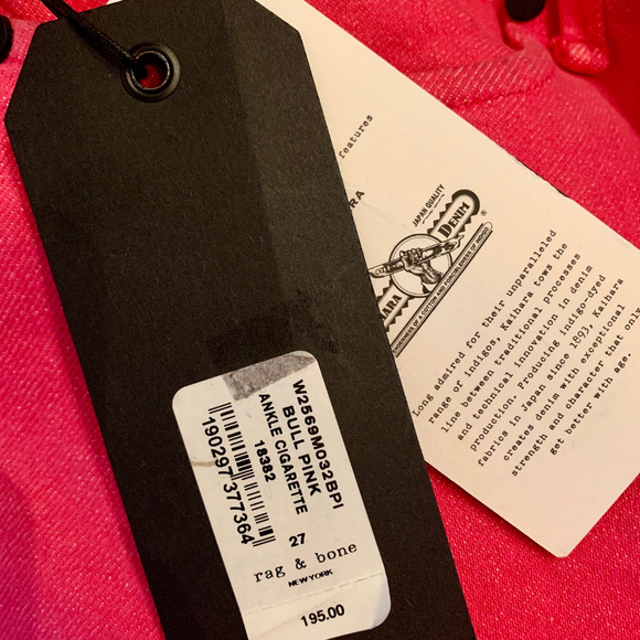 rag & bone Skinny Jeans Size 27 Bull Pink Ankle - Picture 8 of 8